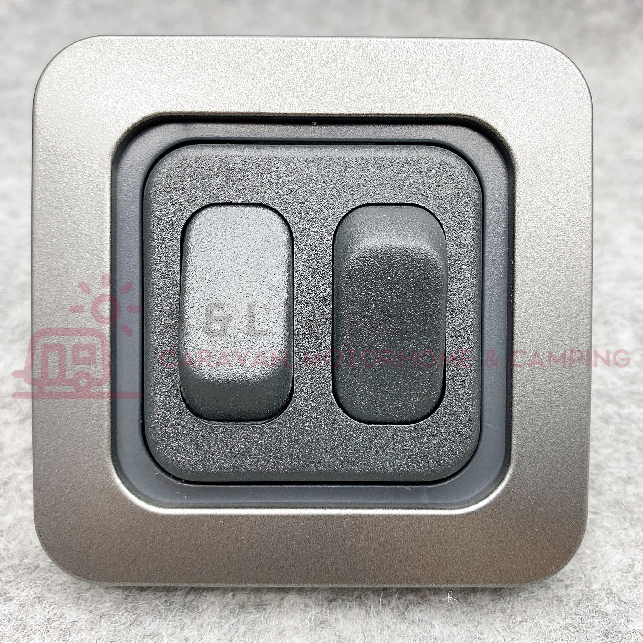 CBE C-Line 2-Way 12 - 250v Switch & Faceplate - Gun Metal Grey - CT Range